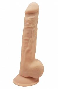 Силиконовый фаллоимитатор Silexd Premium Silicone Dildo Model 3 - размер 9.5, телесный