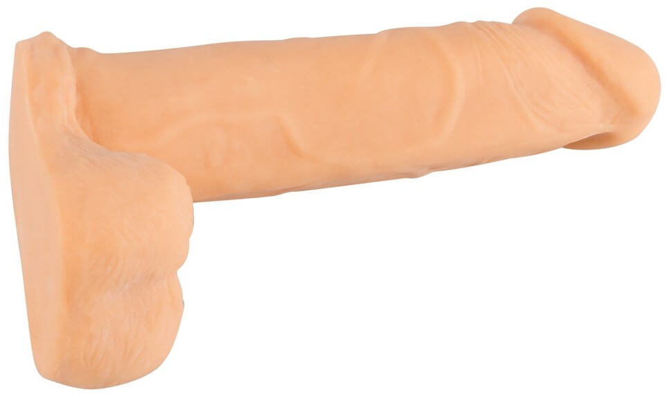 Реалистичный фаллоимитатор с мошонкой Nature Skin Real Dong, телесный