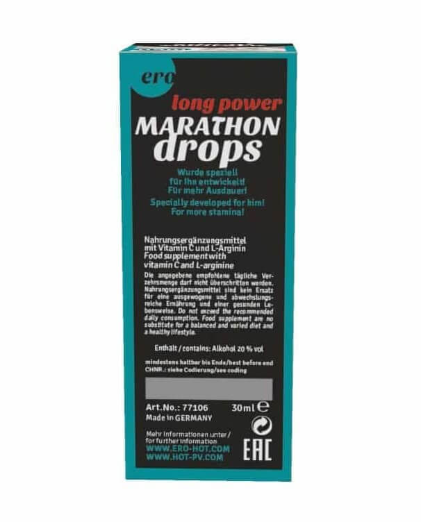 Капли для продления полового акта Ero Long Time Marathon Drops, 30 мл