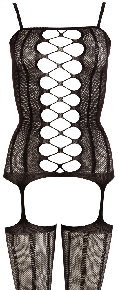 Бодистокинг Mandy Mystery lingerie Catsuit Stockings - S/M, черный