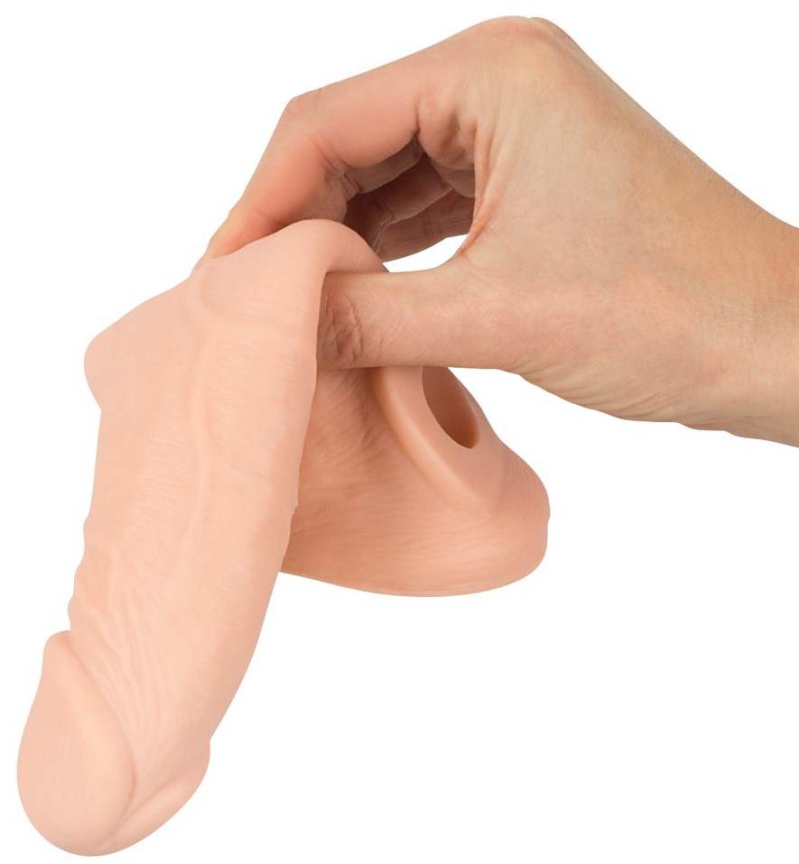Удлиняющая насадка на пенис Penis Sleeve With Extension, телесная