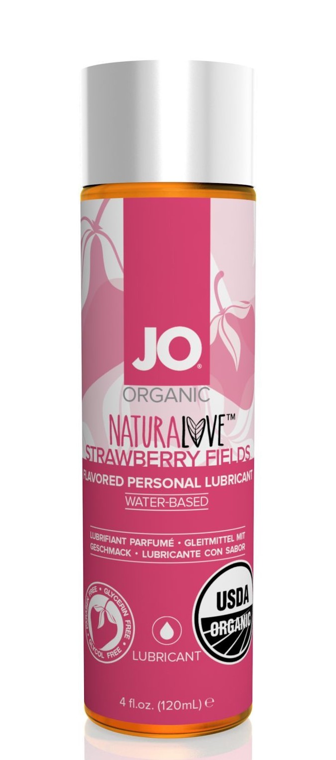 Органический лубрикант JO Organic Naturalove Strawberry Fields - клубника, 120 мл