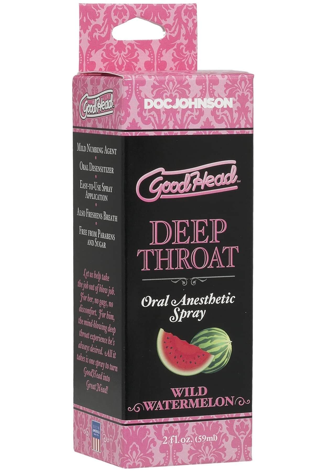 Спрей для глубокого минета Doc Johnson GoodHead Deep Throat Spray Watermelon - арбуз, 59 мл