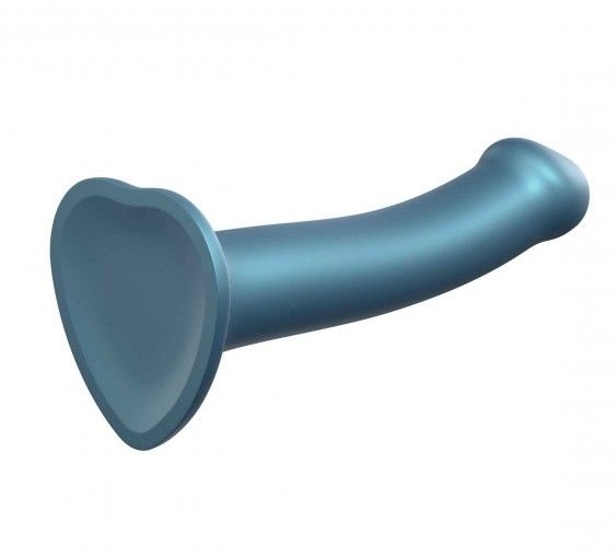 Насадка для страпона Strap-On-Me Mono Density Silicone Dildo - M, голубая