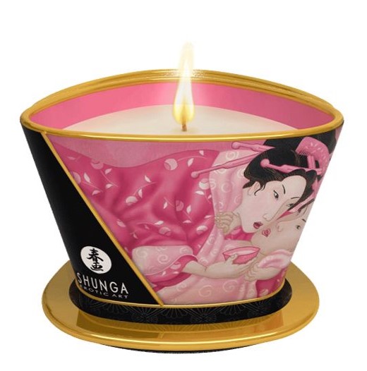 Массажная свеча Shunga Massage Candle Rose Petals - лепестки роз, 170 мл