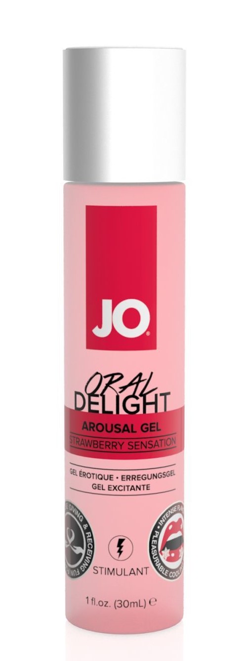 Гель для оральных ласк JO Oral Delight Strawberry Sensation - клубника, 30 мл