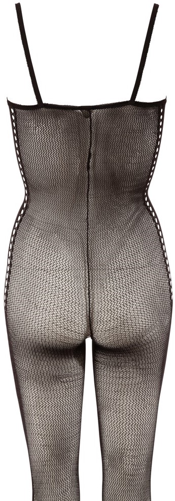 Бодистокинг Mandy Mystery lingerie Catsuit with lacing - L/XL, черный