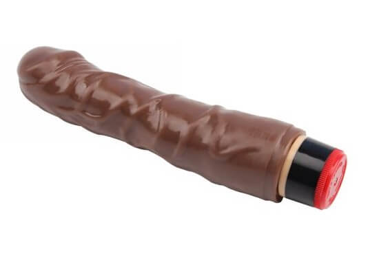 Реалистичный вибратор Real Touch XXX - 18 см, коричневый