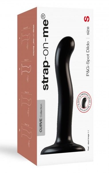 Насадка для страпона Strap-On-Me P&G-Spot Dildo - S, черная