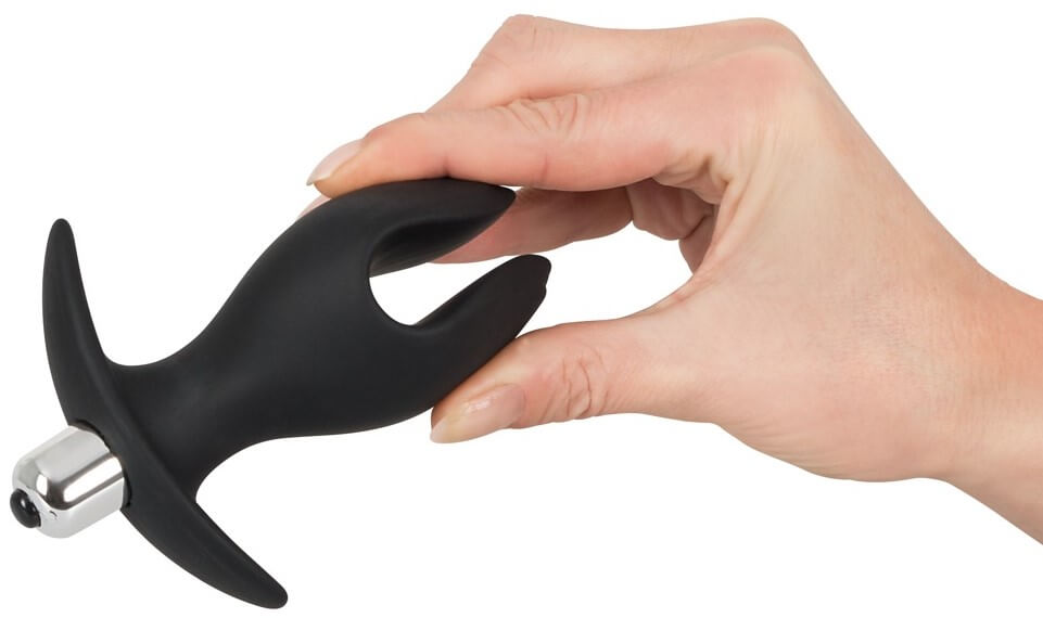 Анальная пробка с вибрацией Black Velvets Vibrating Anchor Plug, черная