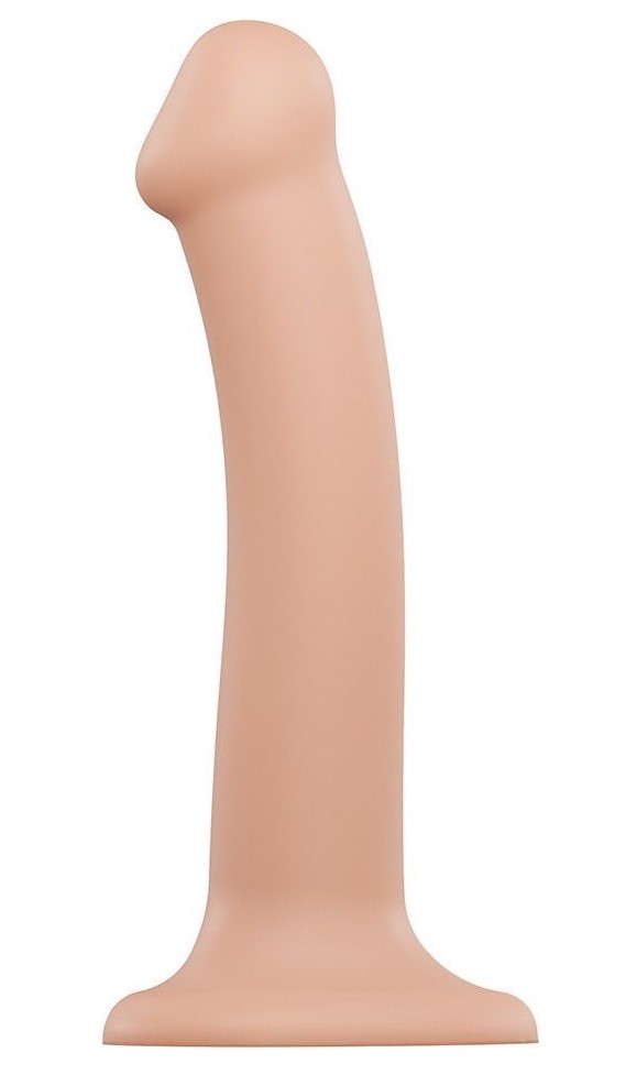 Насадка для страпона Strap-On-Me Dual Density Silicone Bendable Dildo - M, телесная