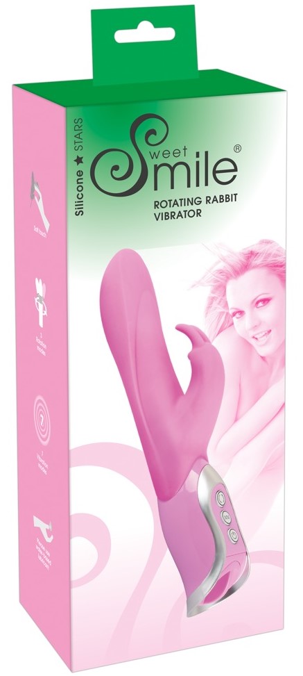 Вибратор кролик с ротацией Smile Rotating Rabbit Vibrator, розовый