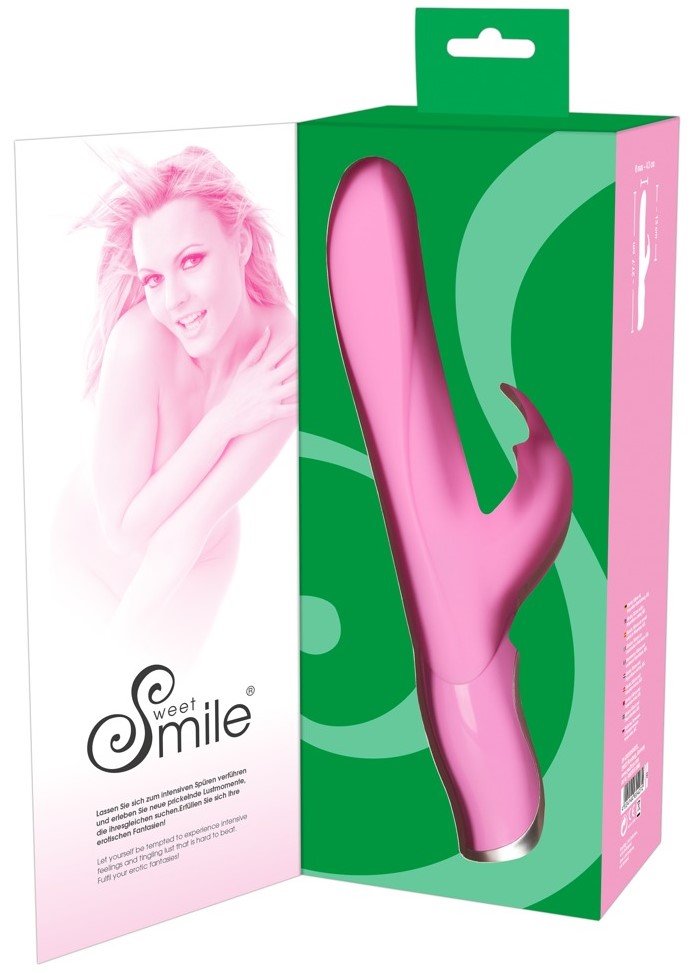 Вибратор кролик с ротацией Smile Rotating Rabbit Vibrator, розовый