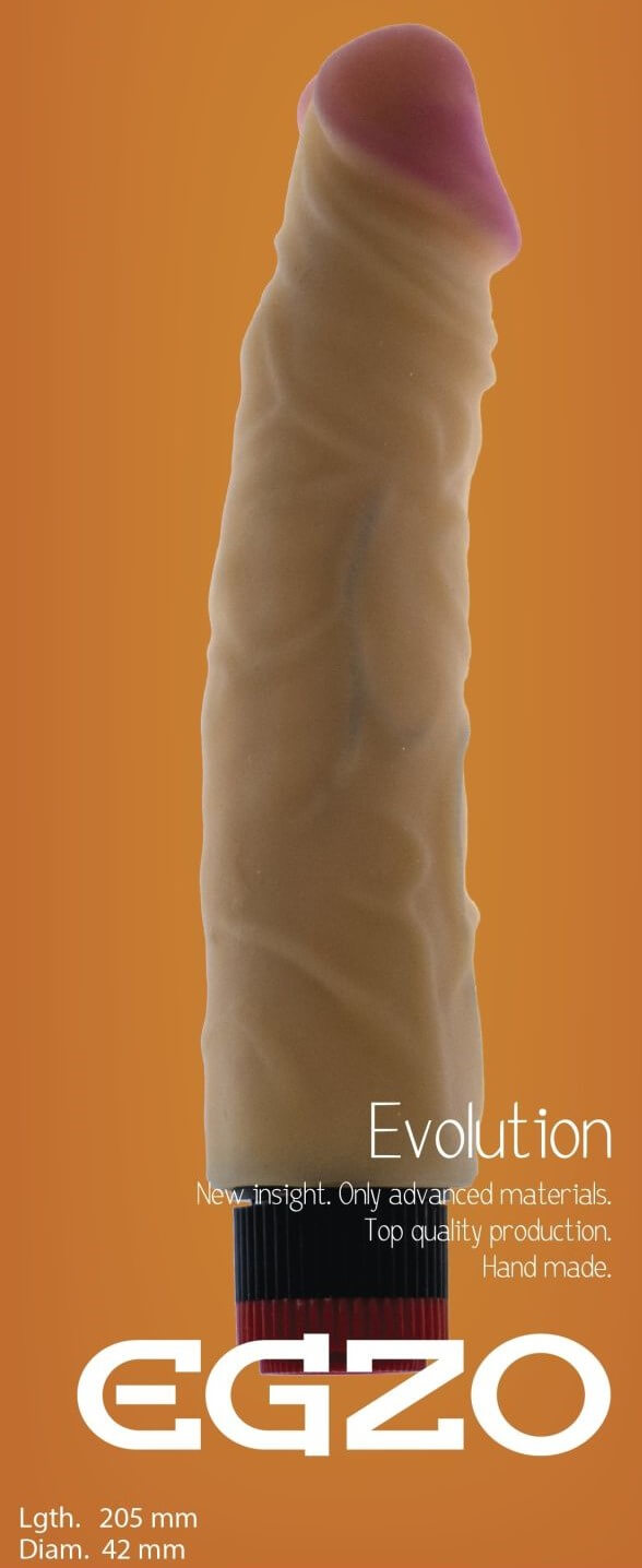 Вибратор Mad Egzo Evolution - 20,5 см, телесный