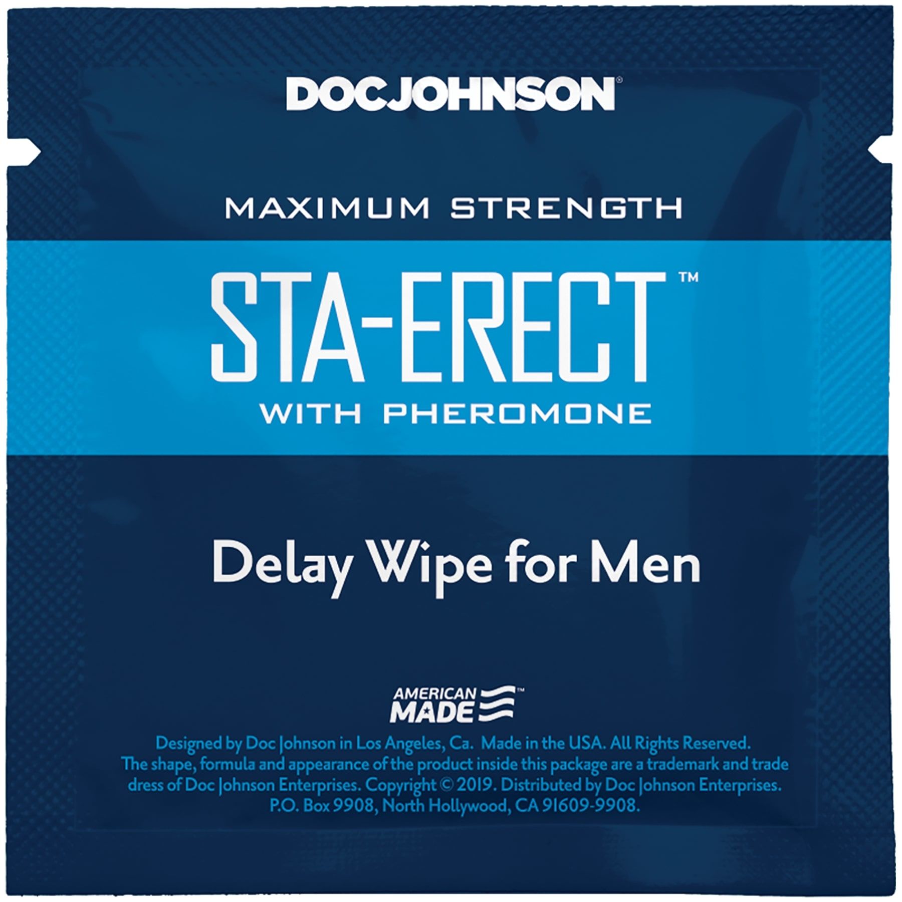 Салфетка-пролонгатор с феромонами Doc Johnson Sta-Erect Delay Wipe For Men