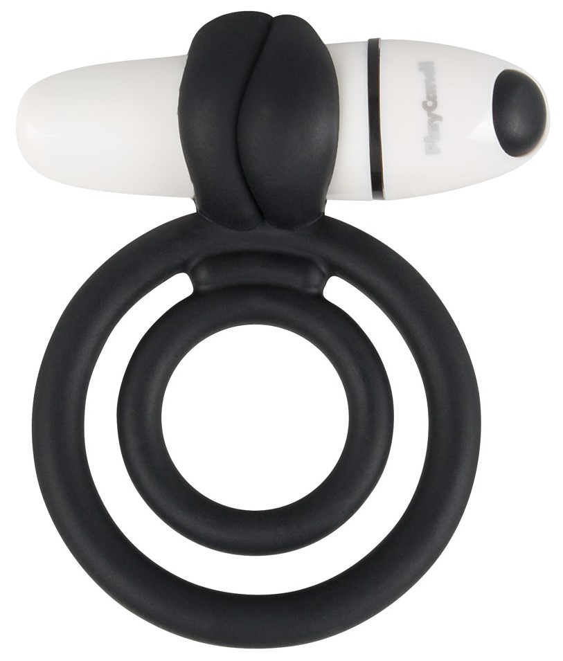 Эрекционное кольцо с вибрацией Play Candi, черное
