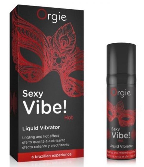 Жидкий вибратор Orgie Sexy Vibe Hot - согревающий эффект, 15 мл