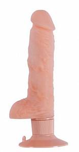 Вибратор на присоске Dream Toys RealStuff - 17,8 см, телесный
