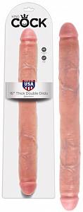 Двойной фаллоимитатор King Cock Thick Double Dildo, телесный