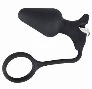 Эрекционное кольцо с анальной вибро пробкой Rebel Vibrating Plug&Cock Ring