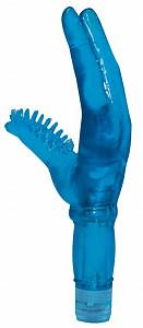 Вибратор  Two Finger Juice Junky, голубой