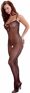 Бодистокинг Mandy Mystery lingerie Catsuit with lacing - S/M, черный