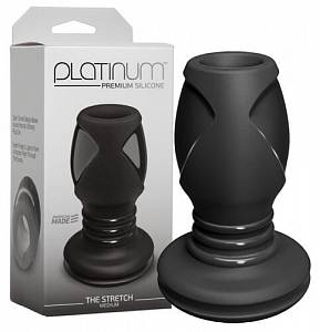 Анальная пробка Platinum The Stretch Medium, черная