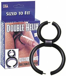 Эрекционное кольцо Double Helix, черное