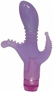 Двойной вибратор 3-Point, фиолетовый