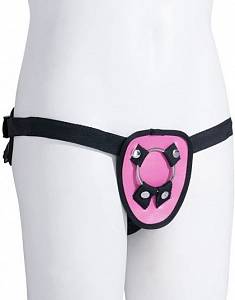 Розовые трусики для страпона Strap On Harness
