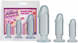 Набор анальных пробок Crystal Jellies Anal Starter Kit, прозрачные