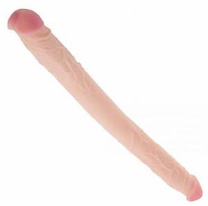Двойной фаллоимитатор Egzo - 46 см, телесный