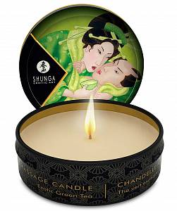 Массажная свеча Shunga Mini Massage Candle Exotic Green Tea - зеленый чай, 30 мл