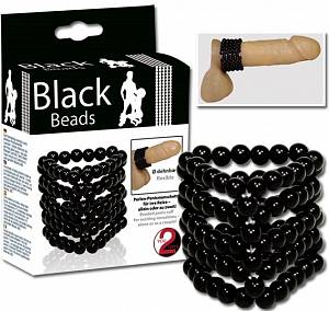 Насадка на пенис Black Beads, черная
