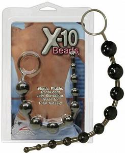 Анальная цепочка X-10 Beads, черная