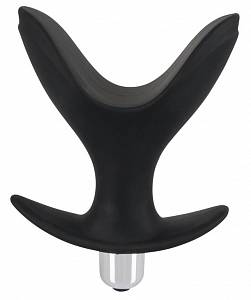 Анальная пробка с вибрацией Black Velvets Vibrating Anchor Plug, черная