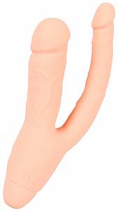 Вибратор Double Pleasure Vibe, телесный
