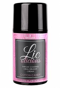 Съедобный крем для минета Sensuva Lic-o-licious Cotton Candy - сахарная вата, 50 мл