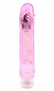 Гелевый вибратор Crystal Jelly Glitters Boy, розовый
