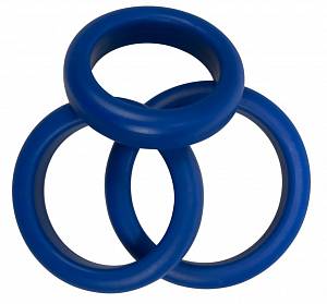 Набор эрекционных колец Bue Mate Cockring Set, синие