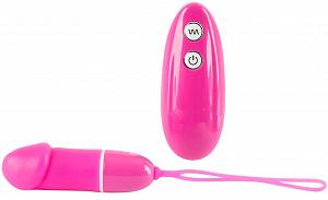 Виброяйцо с дистанционным пультом Smile Remote Controlled Bullet, розовое