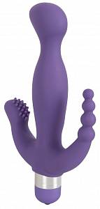 Анально-вагинальный вибратор 3 Pointer, фиолетовый