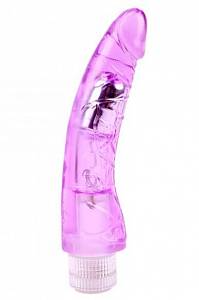 Гелевый вибратор Crystal Jelly Glitters Mr.Right, сиреневый