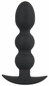 Анальная пробка Black Velvets Heavy Beads 145g, черная