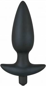 Анальная пробка с вибрацией Black Velvets Vibrating Large, черная
