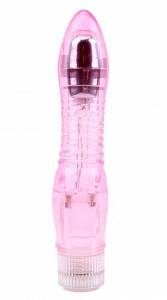 Гелевый вибратор Crystal Jelly Glitters Dual Probe, розовый