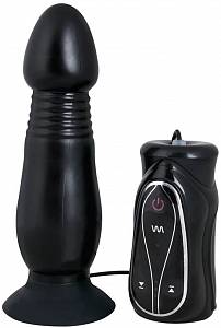 Анальная пробка с вибрацией Anal Pusher, черная