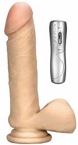 Вибратор с ротацией RealStuff Vibrator Rotating - 17,8 см, телесный