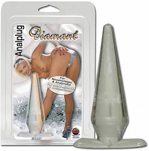 Анальная пробка Diamant Analplug, прозрачная