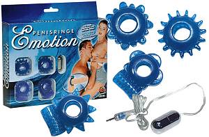 Набор эрекционных колец Emotion Penisring, синие